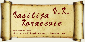 Vasilija Koraćević vizit kartica